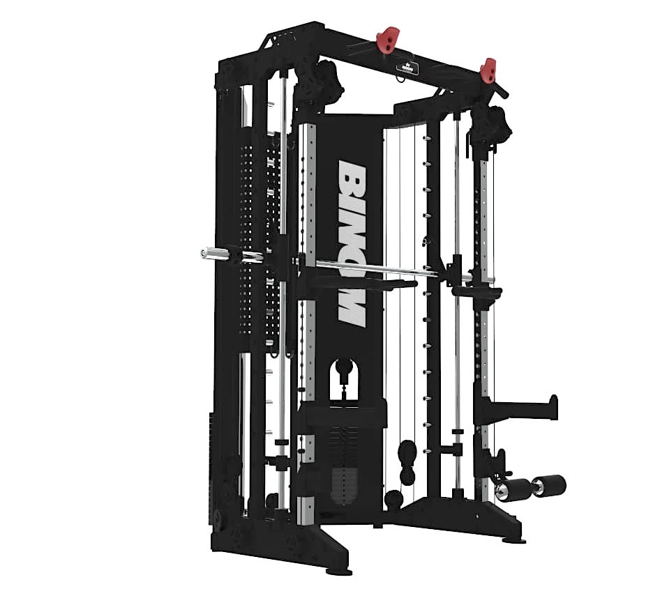 Binom Steel Force B17 Multigym 90 Kg x 2 Multipower, Doppia Carrucola, Fondi e Accessori