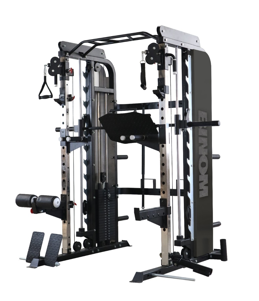 Binom Steel Force B19 Multigym, Doppia Puleggia, Multipower, Leg Press, Vogatore e Accessori