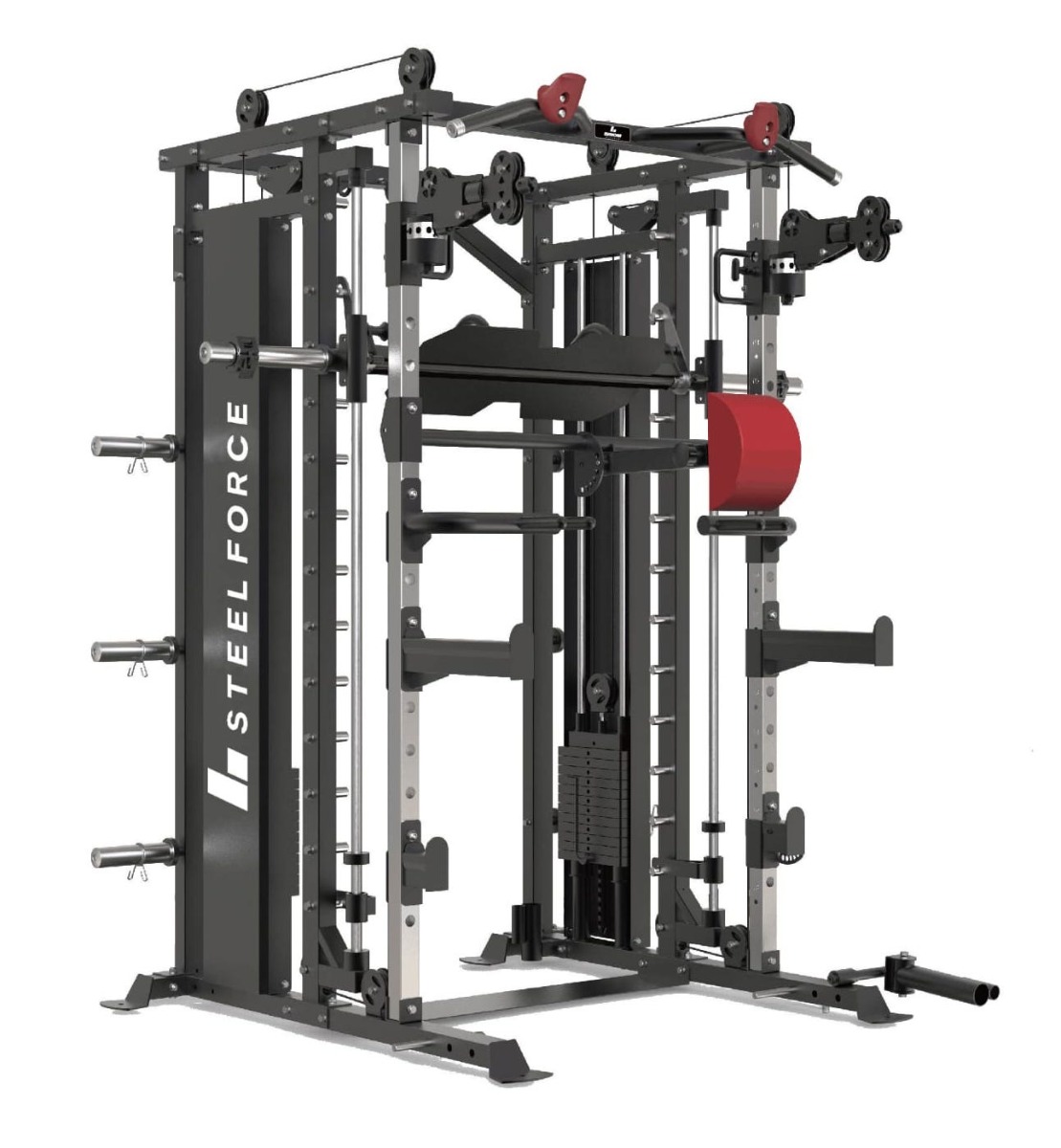 Binom Steel Force B20 Multigym Disc Load, Doppia Puleggia, Multipower, Pressa e accessori