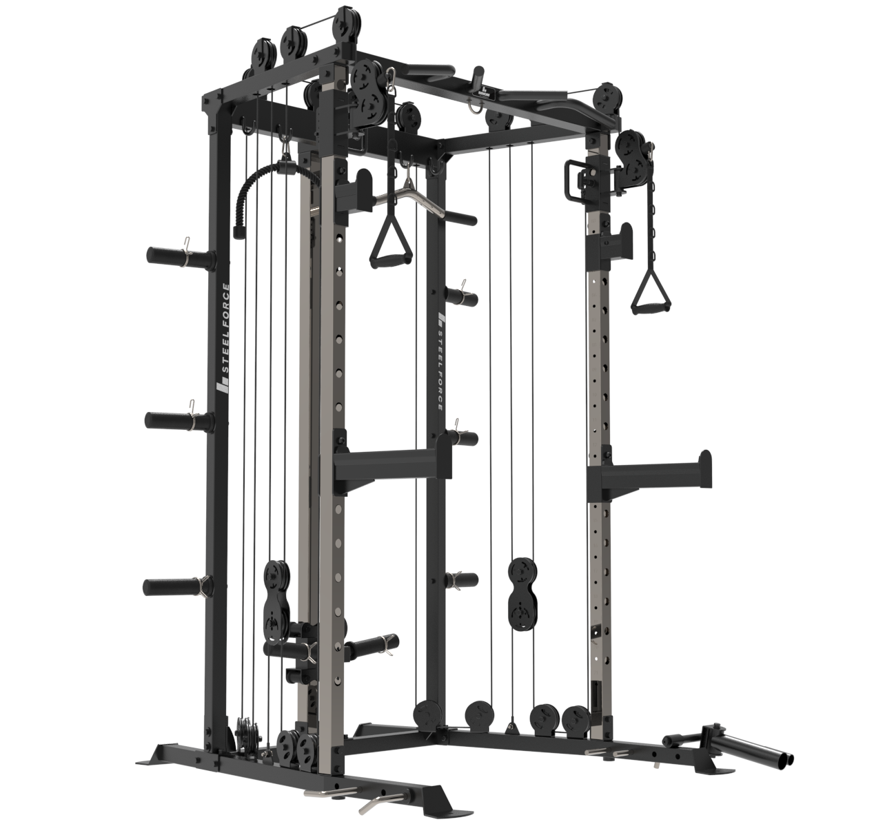 Binom Steel Force B3 Multigym, Doppia puleggia, Trainer funzionale e Accessori