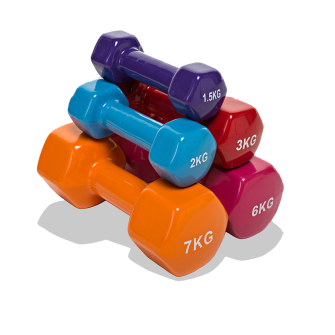 Binom Be Fit Set Mancuernas Vinilos Colores 0,5kg-10kg