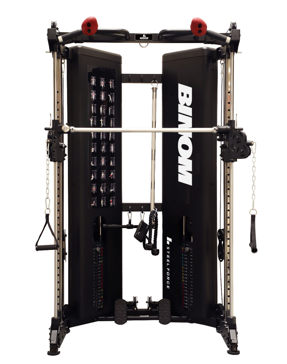 Binom Steel Force B16 Multigym, Doppia Puleggia, Multipower, Canottaggio e Accessori